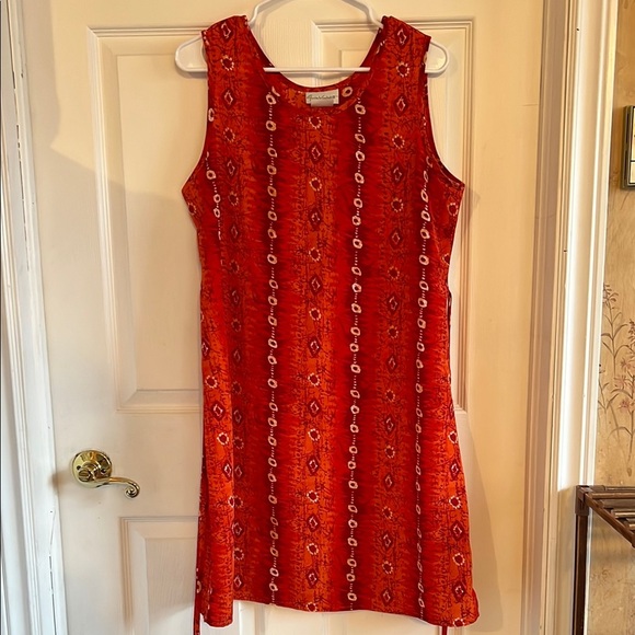 Gloria Vanderbilt Dresses & Skirts - Vintage Gloria Vanderbilt Elegant Orange Sleeveless Dress